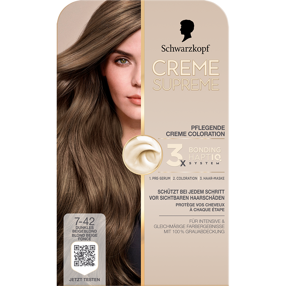 Bild: Schwarzkopf Creme Supreme Creme Coloration Dunkles Beigeblond