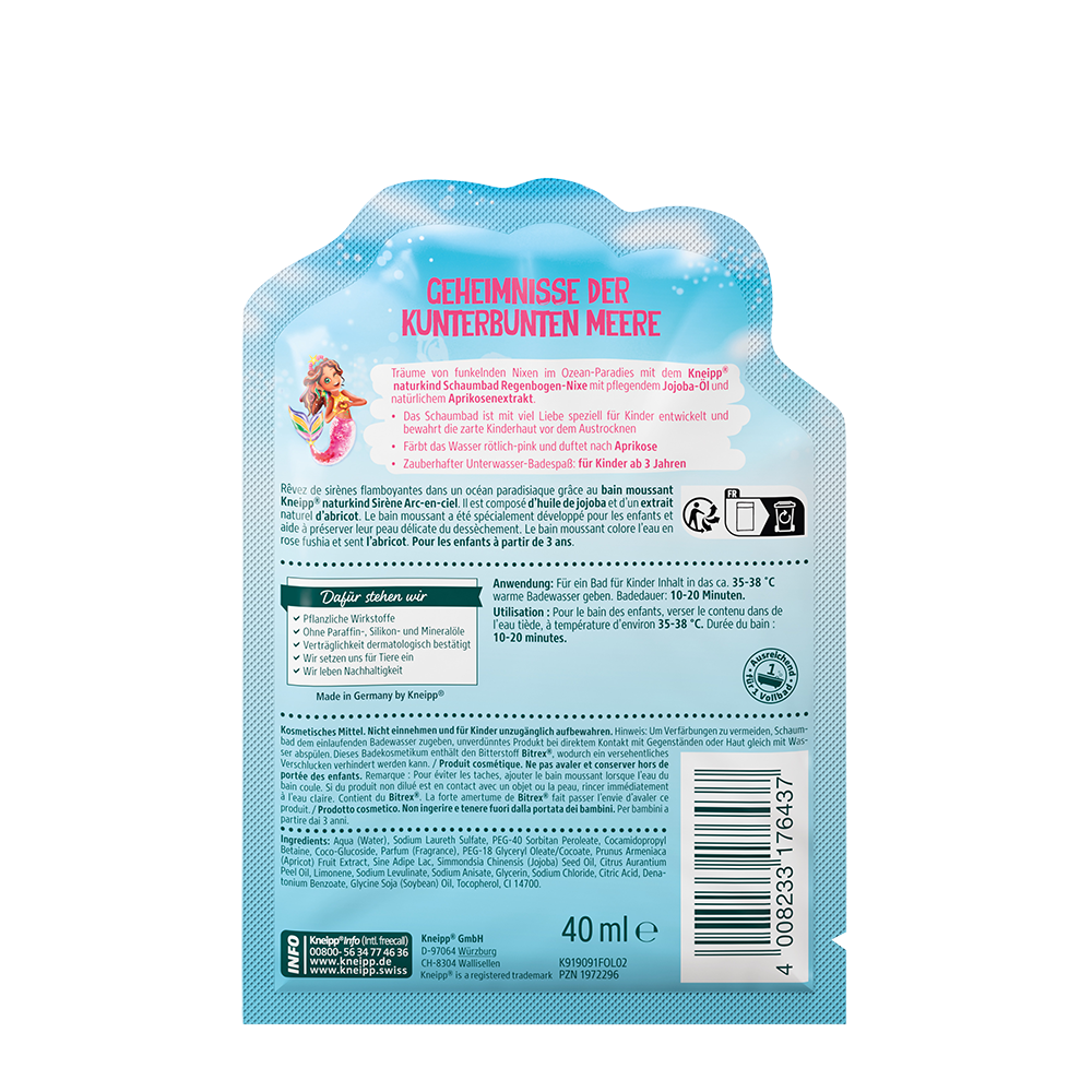 Bild: Kneipp Naturkind Schaumbad Regenbogen Nixe