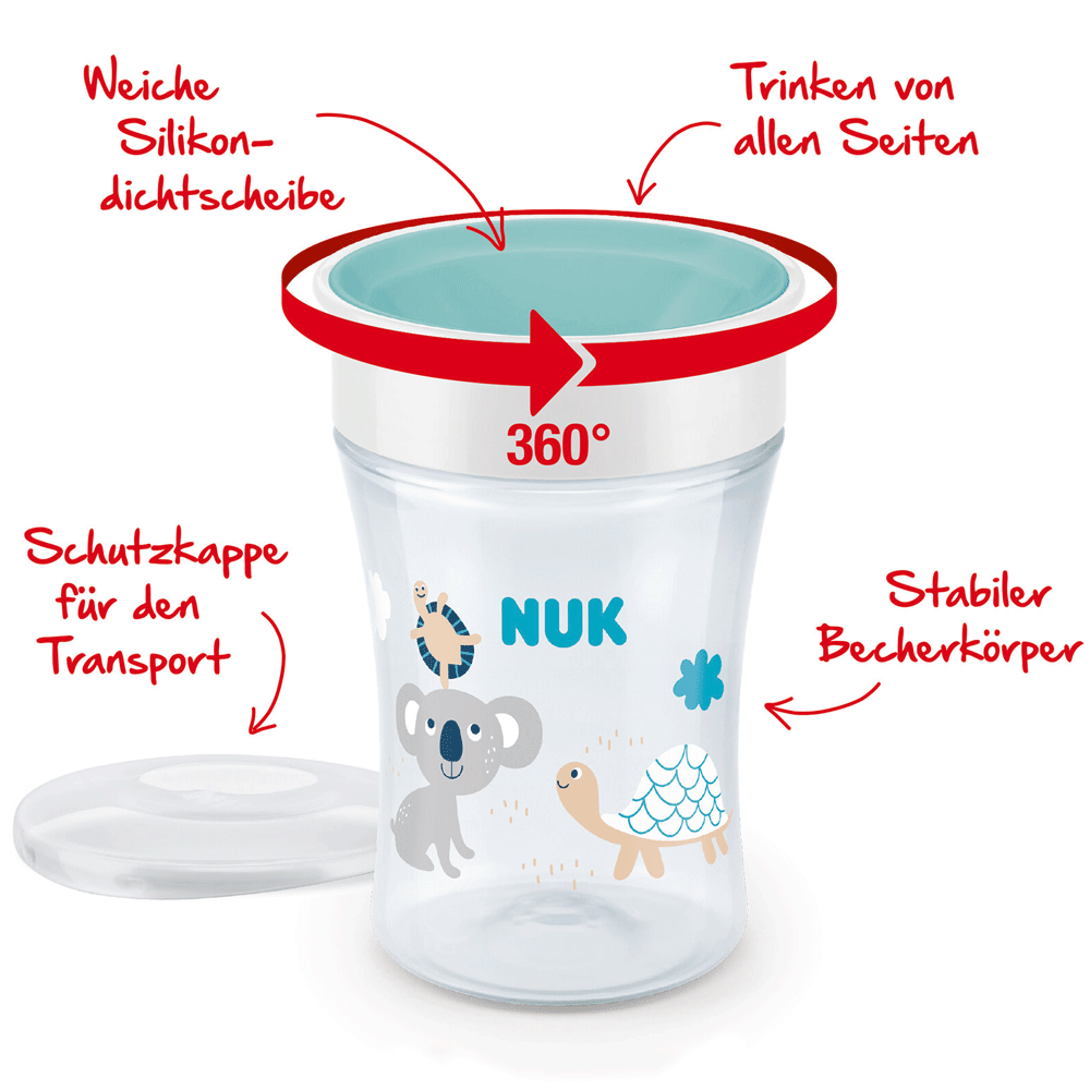 Bild: NUK Magic Cup 230ml ab 8 Monate Blau