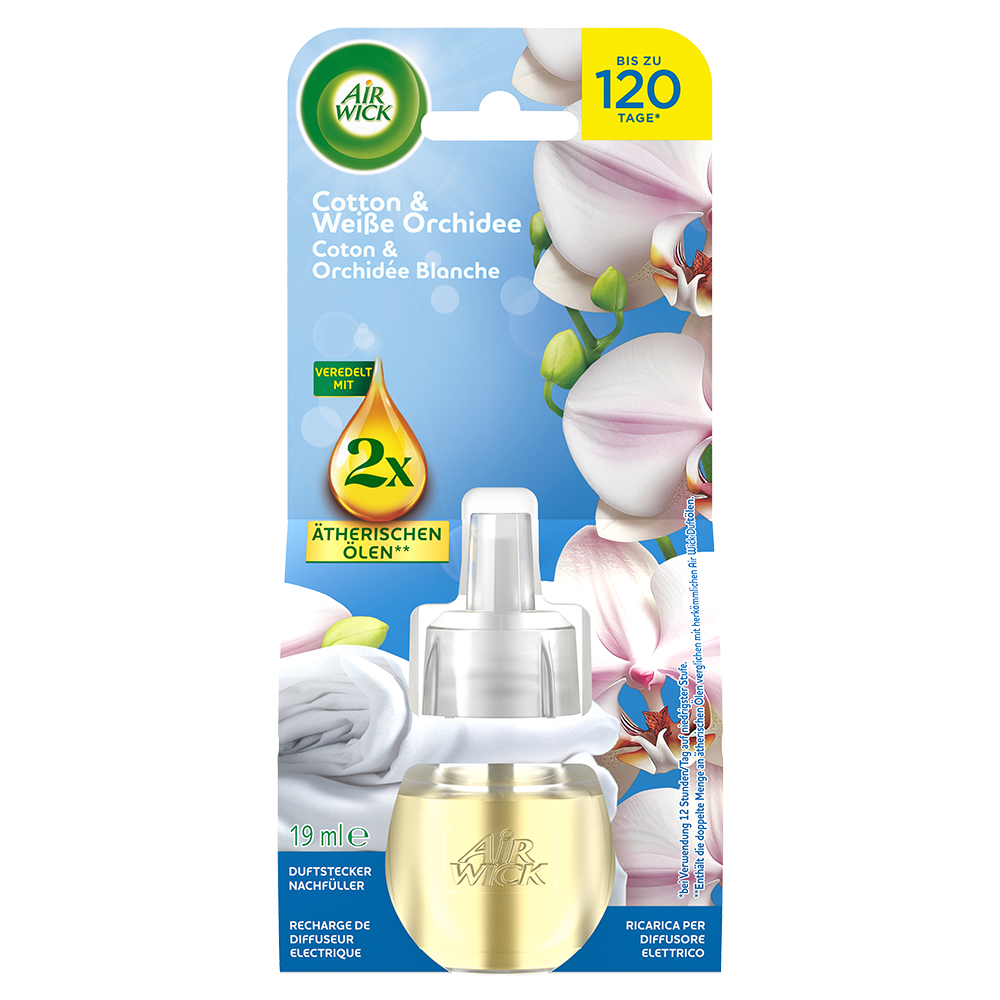 Bild: AIRWICK Duftölflakon Nachfüllung Cotton und weiße Orchidee