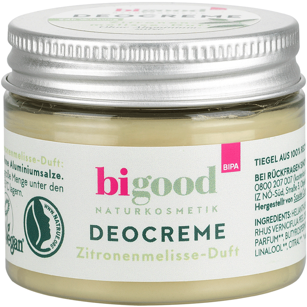 Bild: bi good Deocreme Zitronenmelisse & Avocadoöl