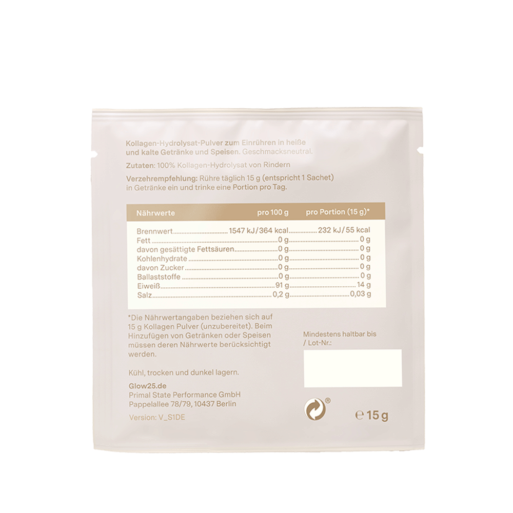 Bild: Glow 25 Kollagen Pulver 10 x 15g