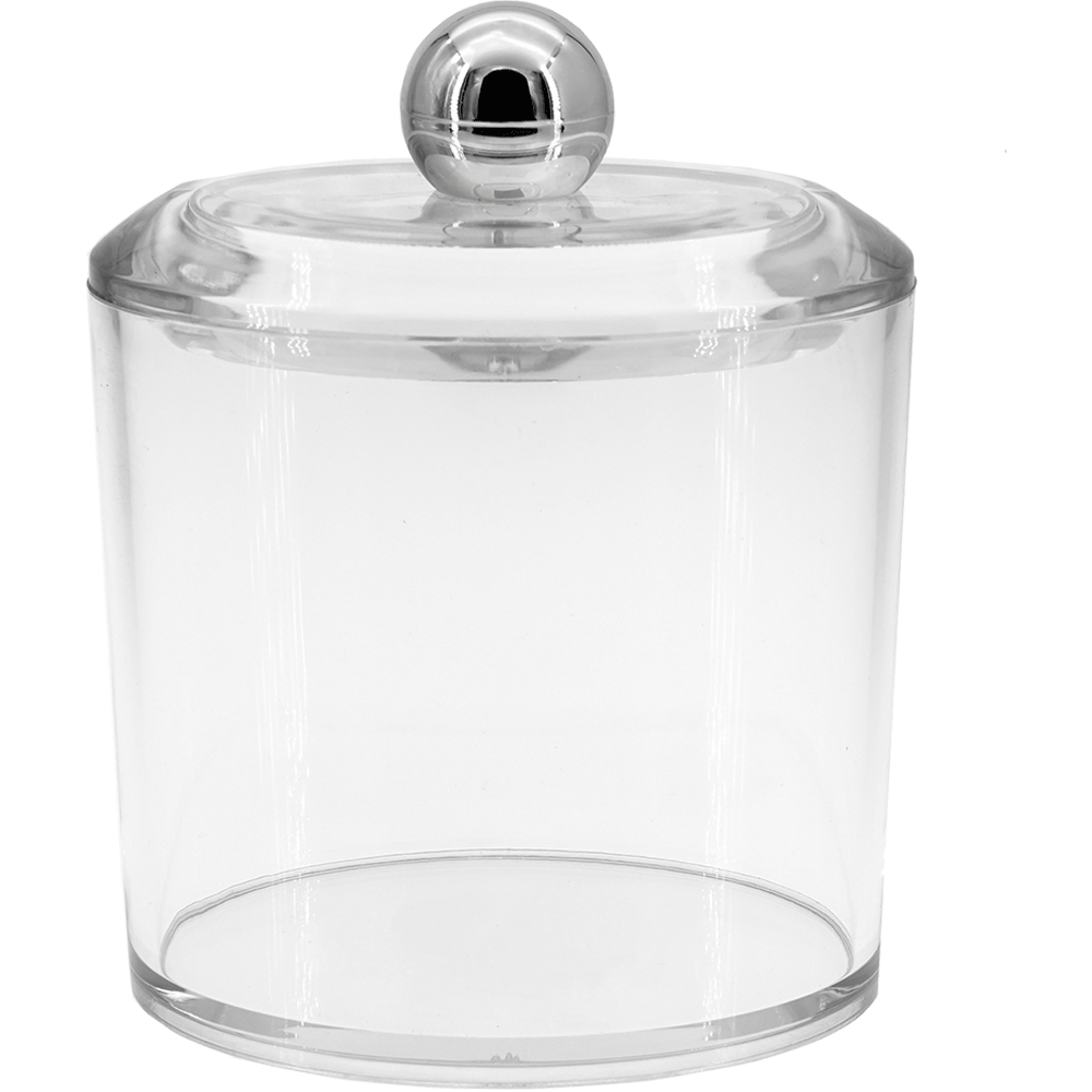 Bild: Soapland Q-Tip Box Acryl mit Silberknopf