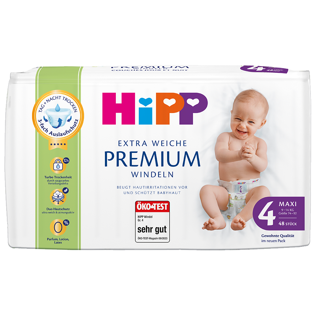 Bild: HiPP Premium Windeln Maxi 9kg - 14kg