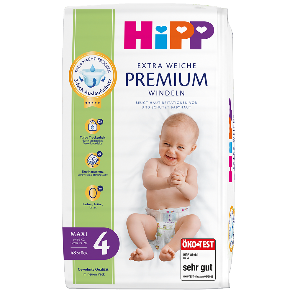Bild: HiPP Premium Windeln Maxi 9kg - 14kg