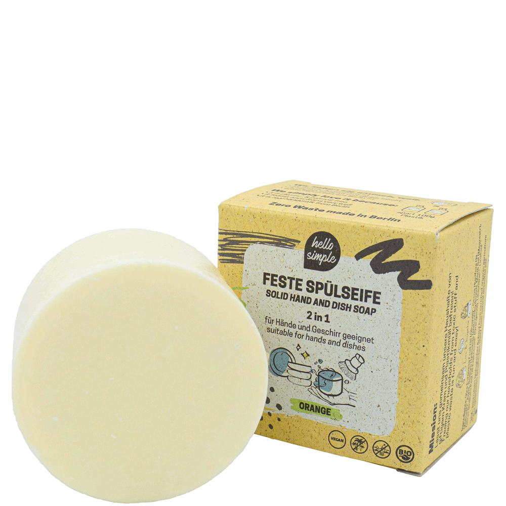 Bild: Hello Simple Feste Spülseife Orange