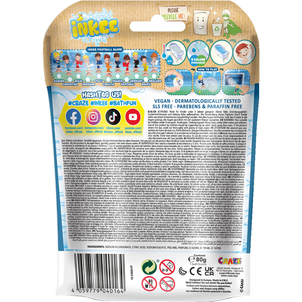 Bild: Craze Inkee Badebombe Fußball