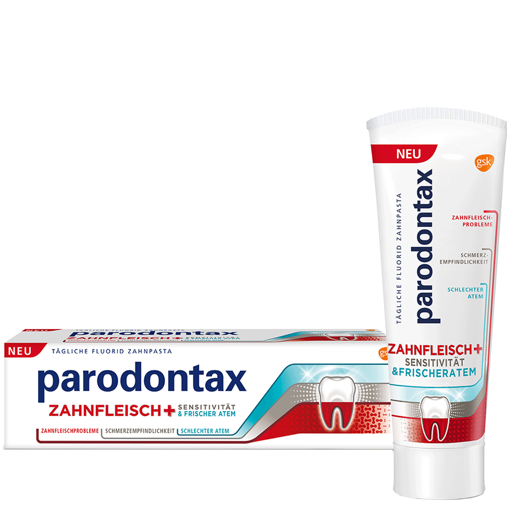 Bild: Parodontax Zahncreme Zahnfleischsensitiv