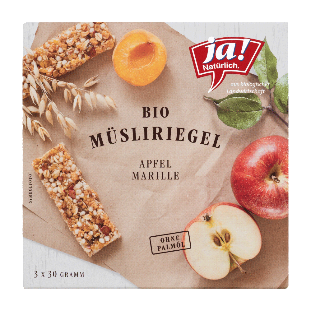Bild: ja! Natürlich. Bio Müsliriegel Apfel Marille