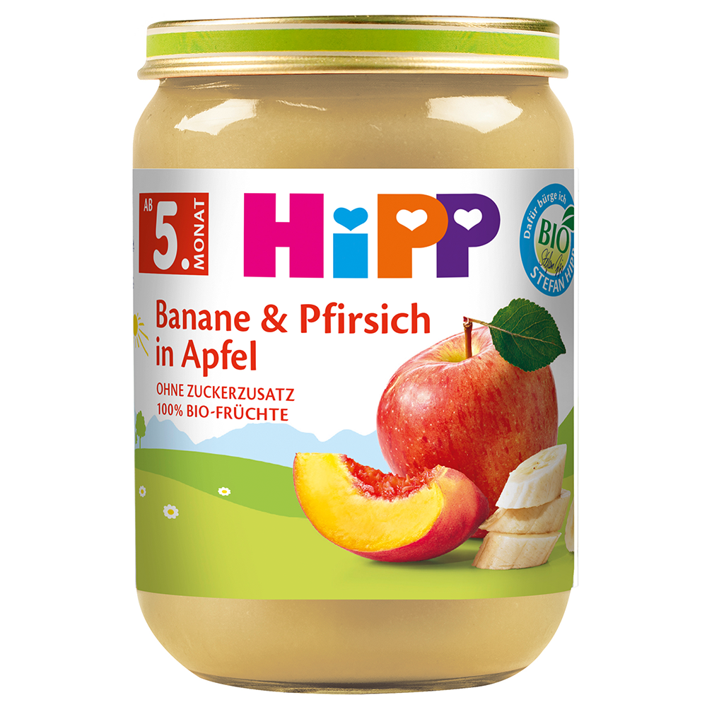Bild: HiPP Banane & Pfirsich in Apfel