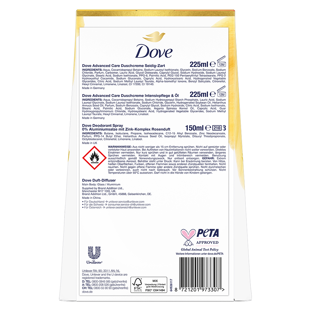 Bild: Dove Geschenkset Verwöhnt mit Duft Diffuser