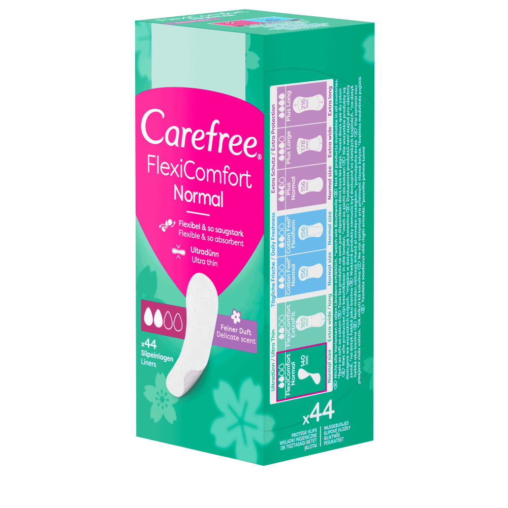Bild: Carefree FlexiComfort FlexiComfort Slipeinlagen Normal mit Feinem Duft