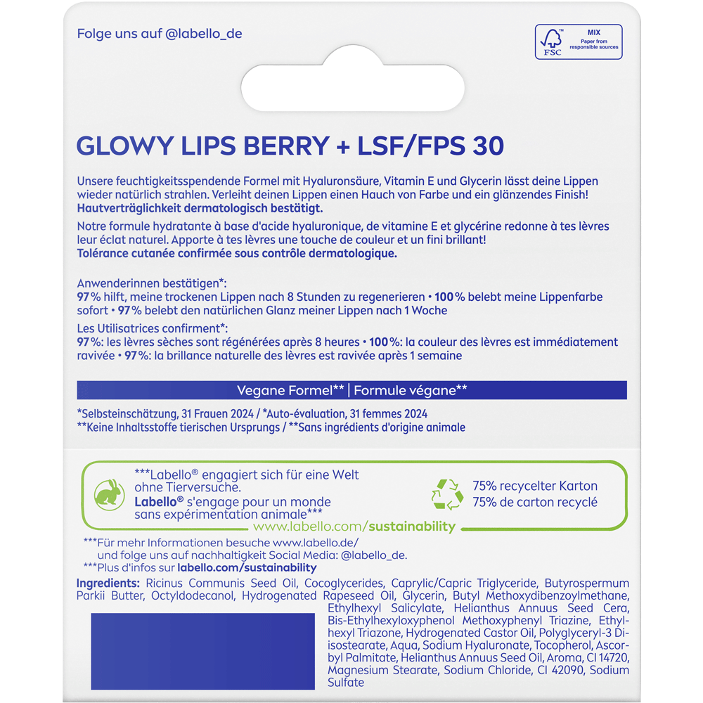 Bild: labello Glowy Lips Berry LSF 30
