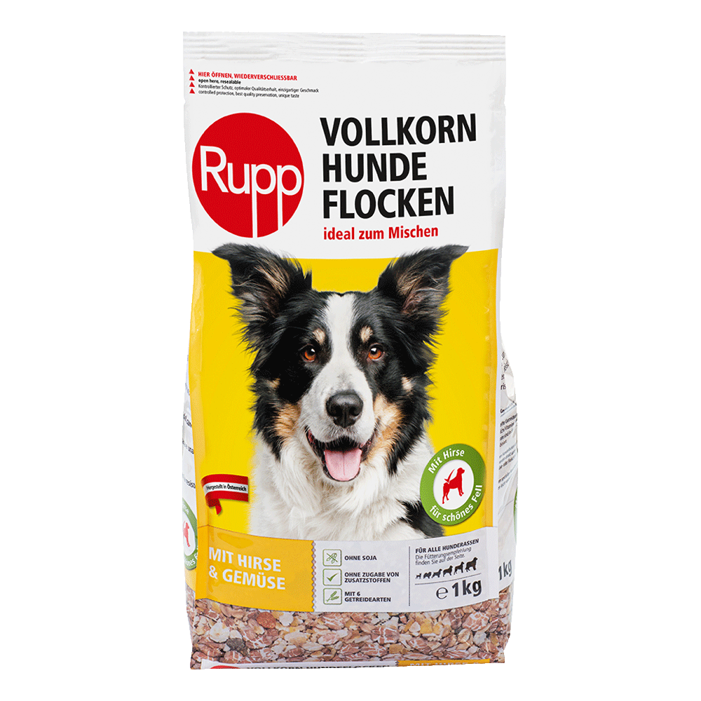 Bild: Rupp Vollkorn Hundeflocken mit Hirse und Gemüse