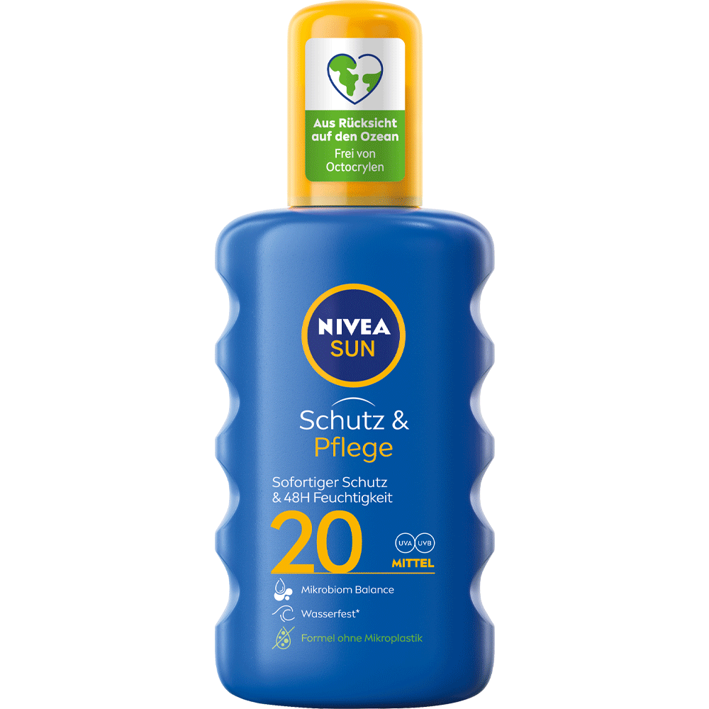 Bild: NIVEA Sun Schutz & Pflege Sonnenspray LSF 20