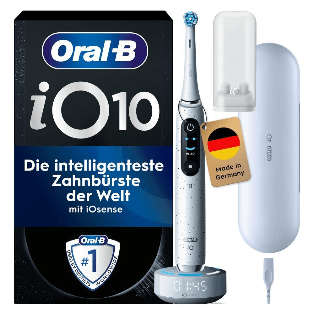 Bild: Oral-B iO Series 10 Elektrische Zahnbürste, Stardust White