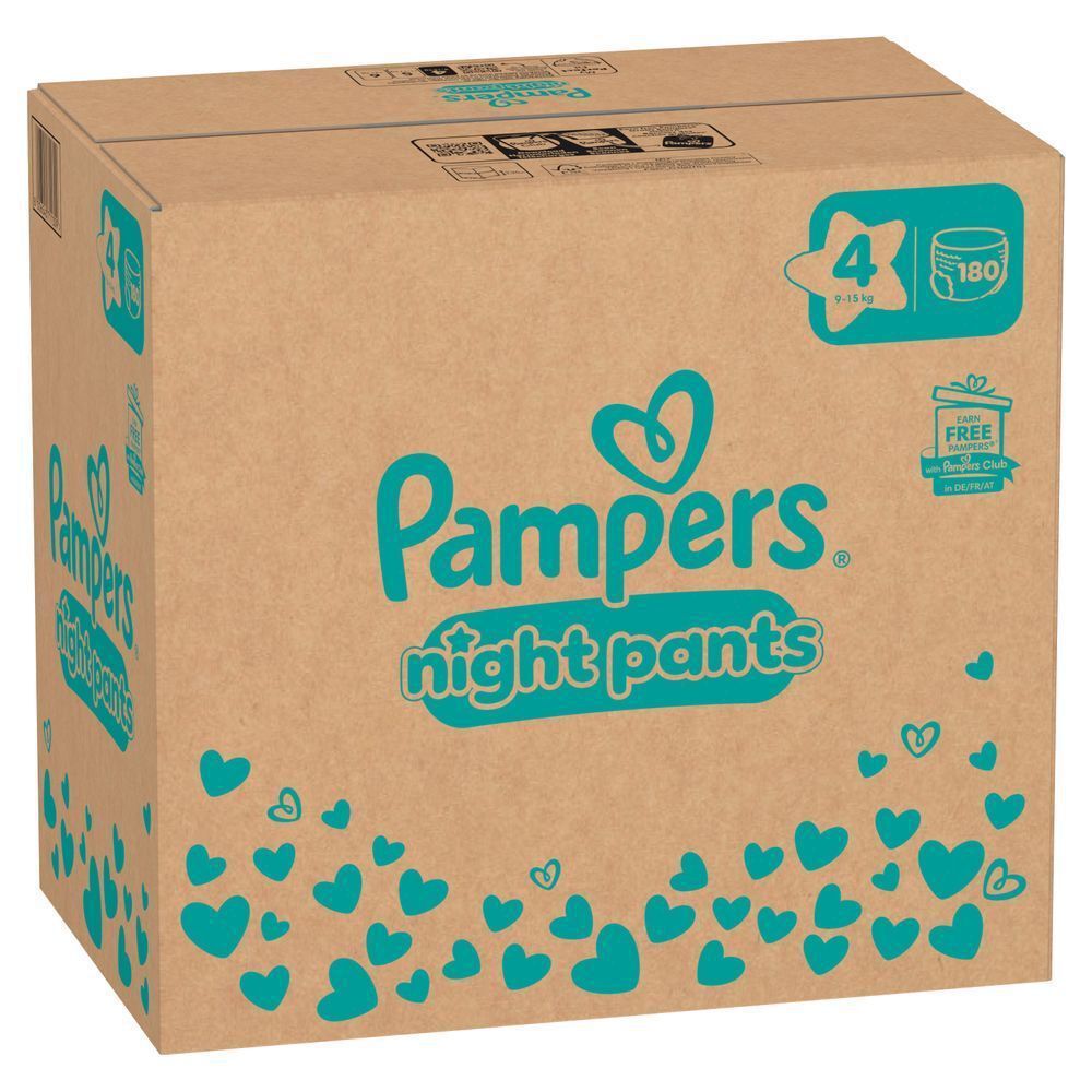 Bild: Pampers Night Pants Größe 4, 9kg-15kg, Monatsbox