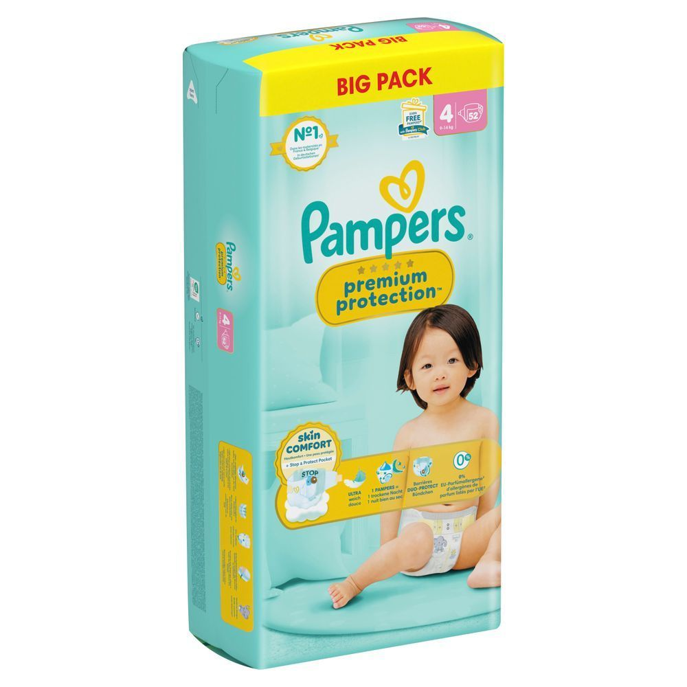 Bild: Pampers Premium Protection Größe 4, 9kg-14kg, Bip Pack