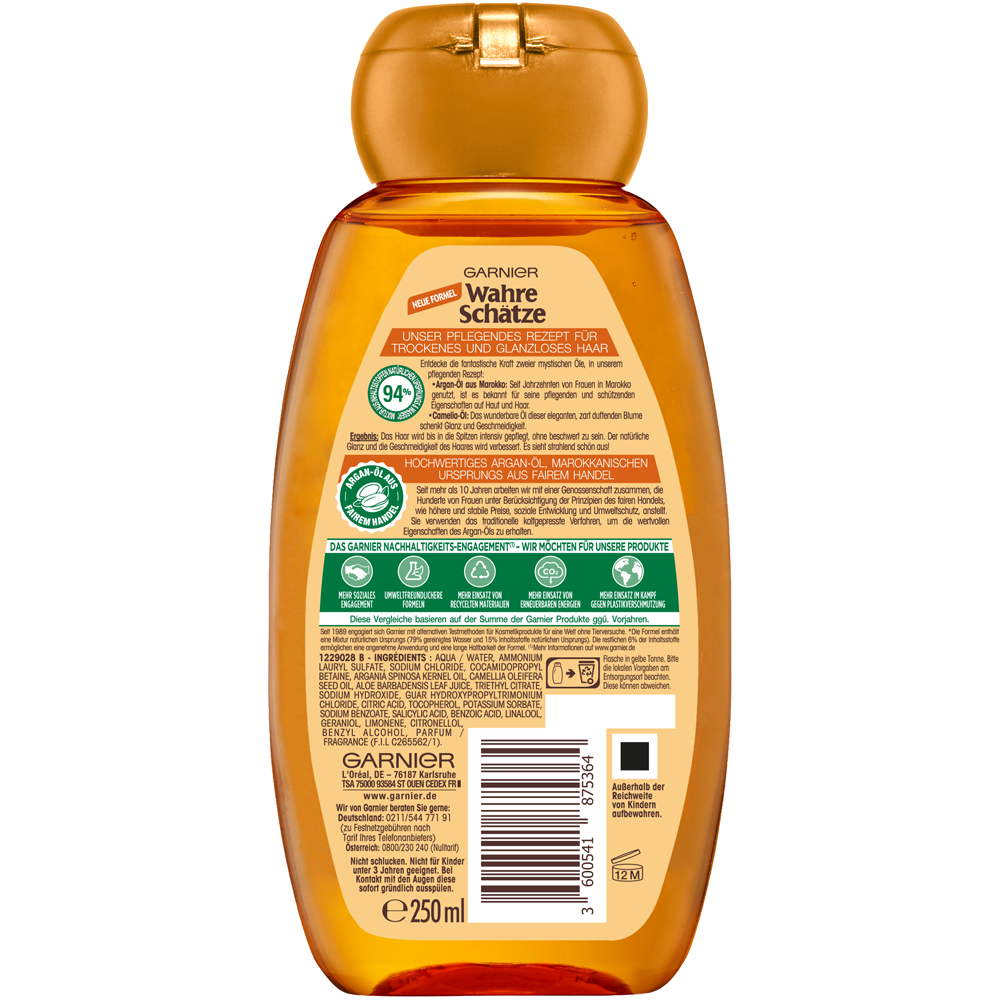 Bild: GARNIER Wahre Schätze Shampoo - Der wunderbare Nährer