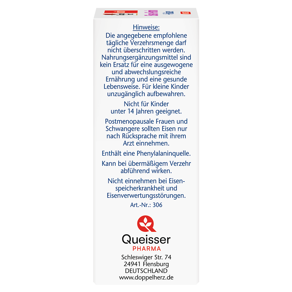 Bild: DOPPELHERZ Eisen-Femin + Folsäure Direct