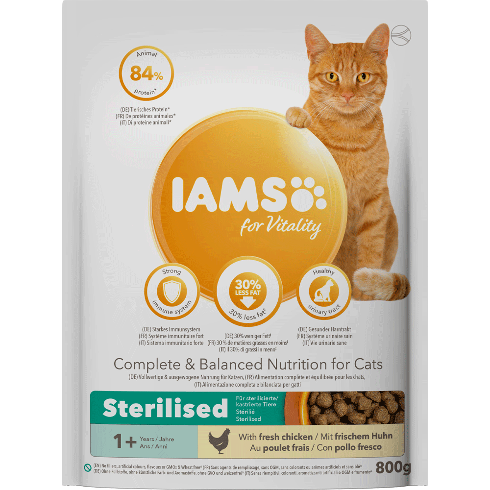 Bild: IAMS For Vitality Sterilisiert mit frischem Huhn