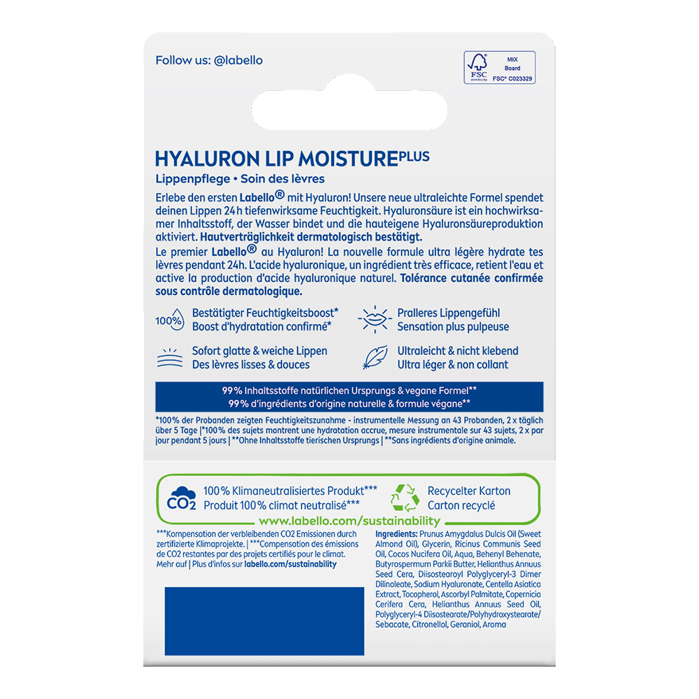 Bild: labello Lippenpflegestift Hyaluron Lip Moisture Plus