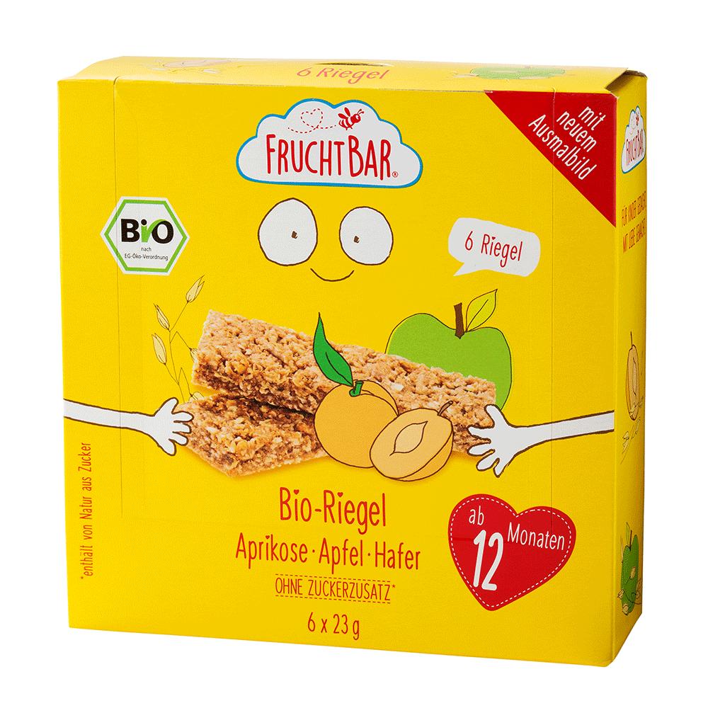 Bild: FruchtBar Riegel Aprikose Apfel Hafer