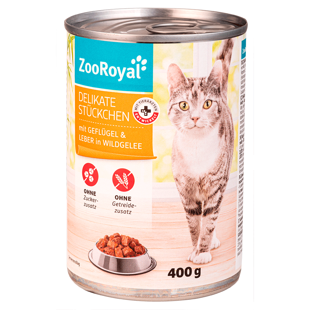 Bild: ZooRoyal Delikate Stückchen mit Geflügel Leber in Wildgelee
