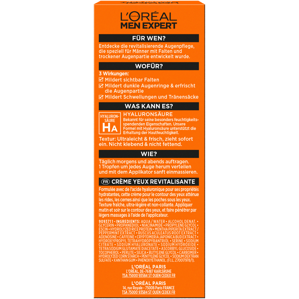 Bild: L'ORÉAL PARIS MEN EXPERT Power Age Augenpflege