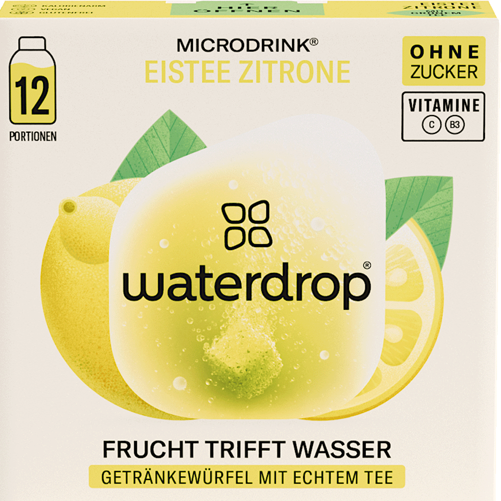 Bild: waterdrop Eistee Zitrone