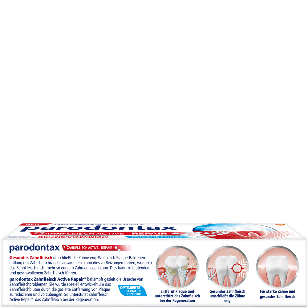 Bild: Parodontax Zahnfleisch Active Repair Zahnpasta Frische Minze