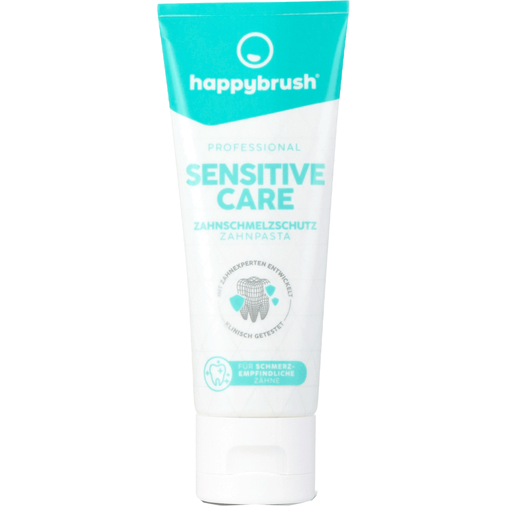 Bild: happybrush Zahnpasta Sensitive Care Zahnschmelzschutz