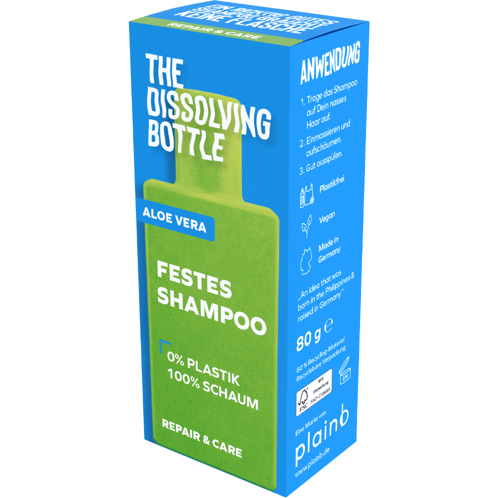 Bild: The Dissolving Bottle Festes Shampoo Aloe Vera