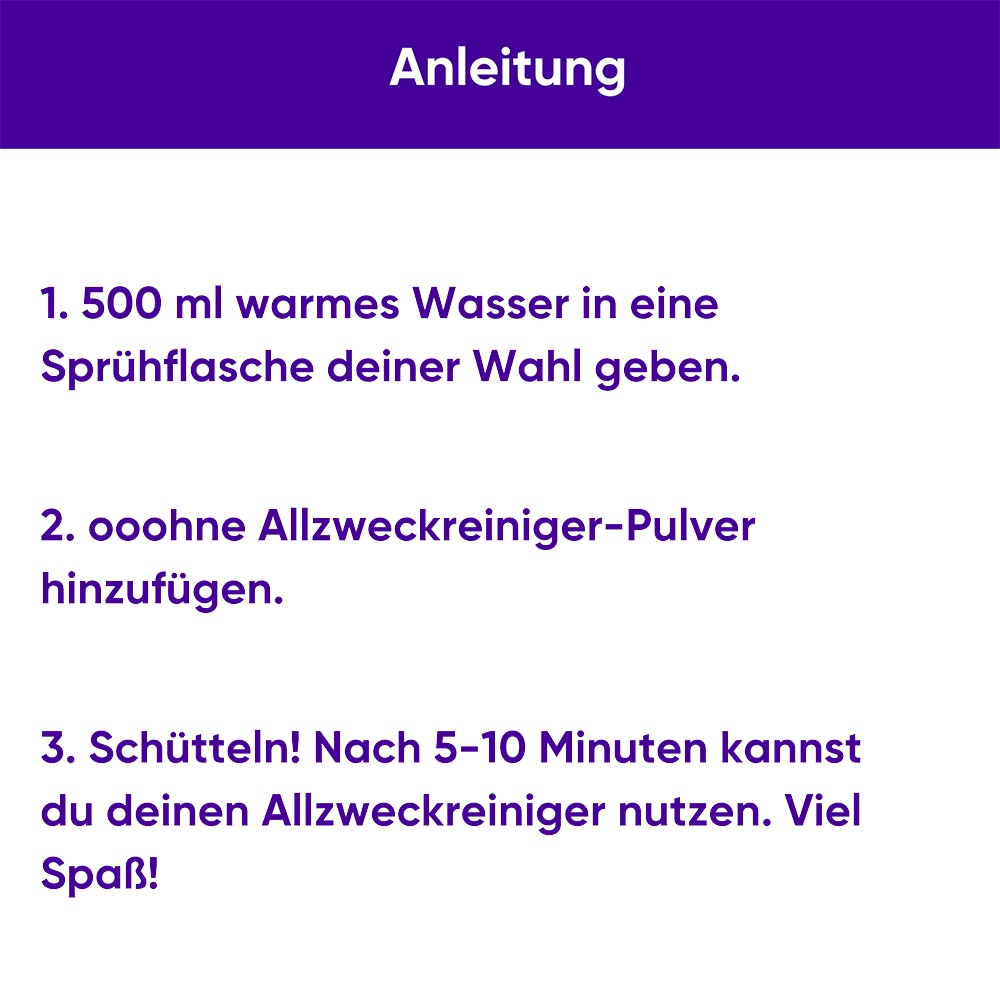 Bild: ooohne Allzweckreiniger mit Pulver Starter-Set