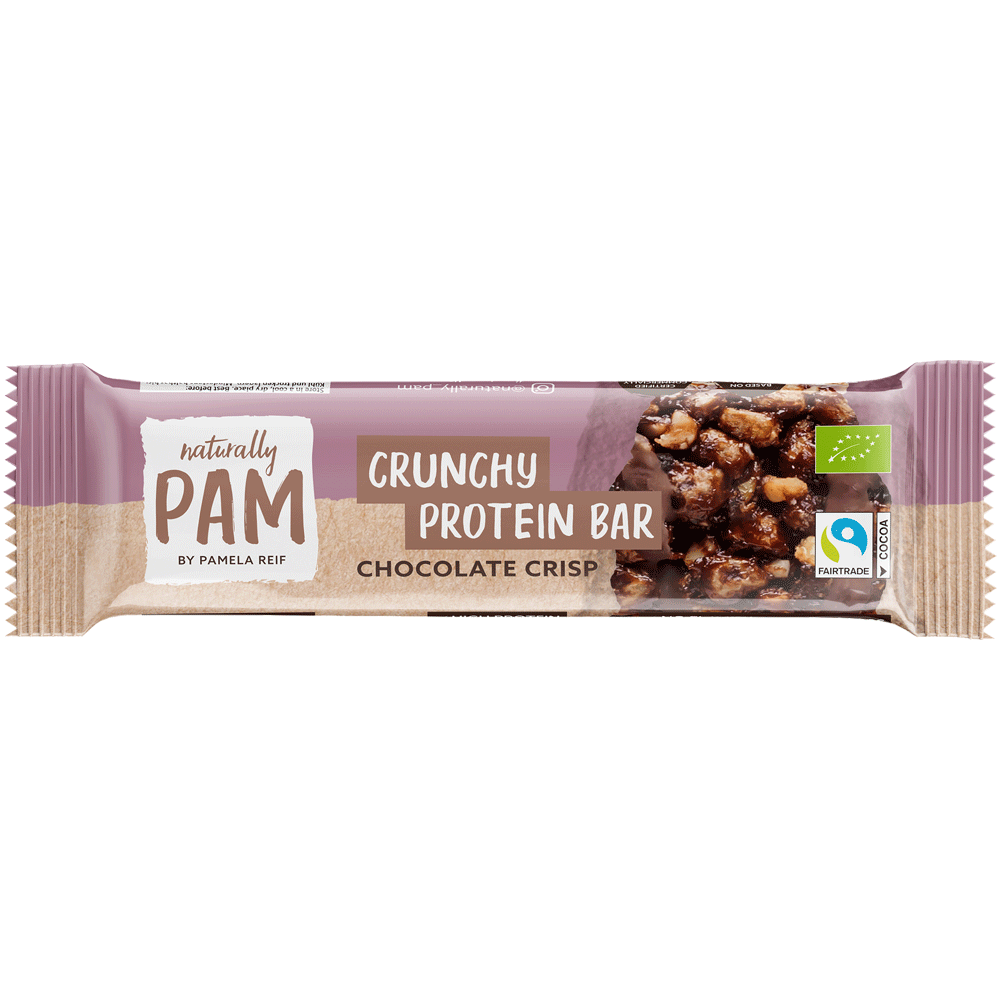 Bild: Naturally PAM by Pamela Reif Crunchy Protein Riegel Chocolate Crisp