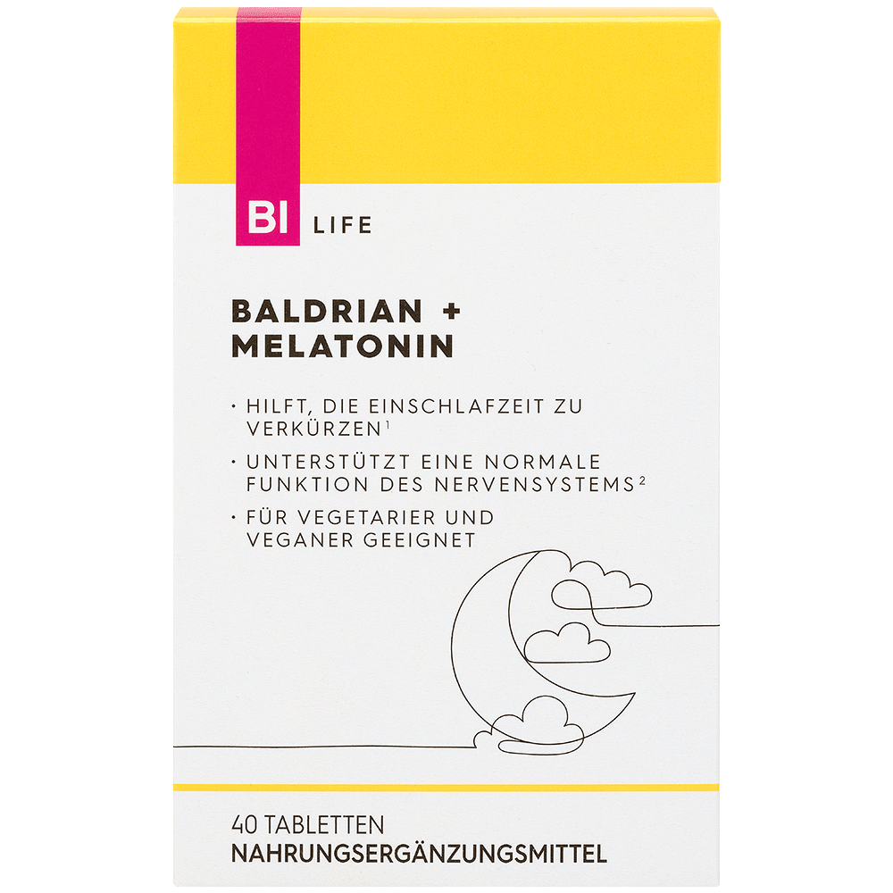 Bild: BI LIFE Baldrian + Melatonin Tabletten