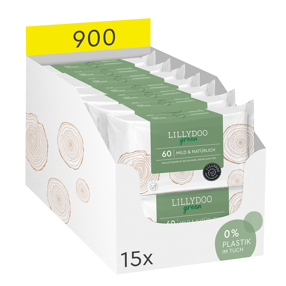 Bild: LILLYDOO Feuchttücher Green, 15x60 Stück