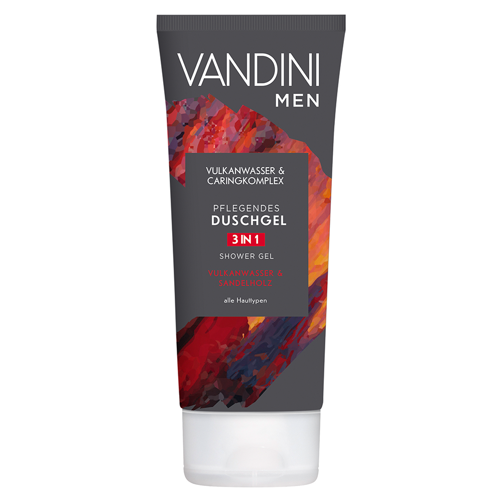 Bild: VANDINI Men 3in1 Duschgel Vulkanwasser und Sandelholz