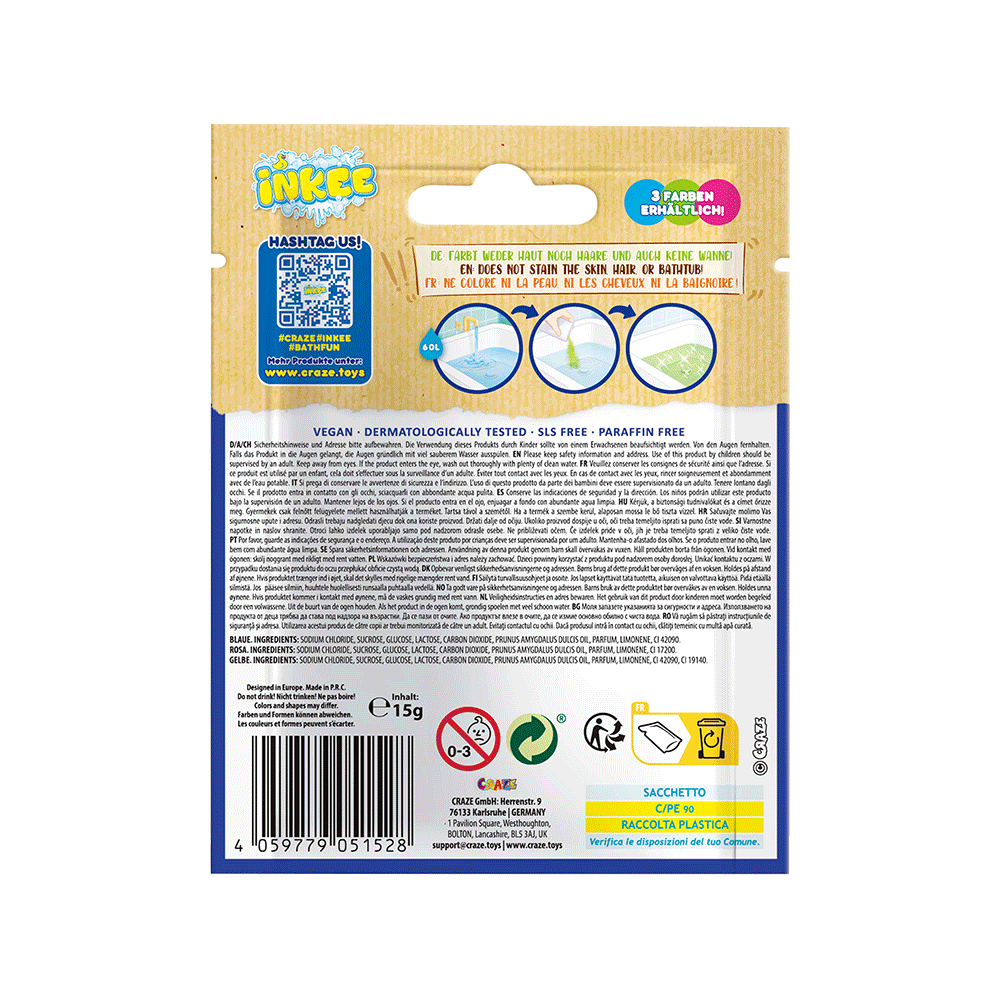 Bild: Craze Inkee Popz Knister Badesalz mit Popcornduft