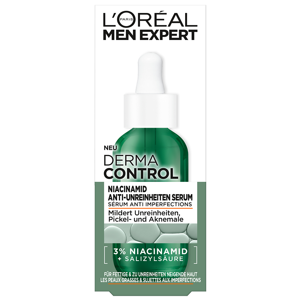 Bild: L'ORÉAL PARIS MEN EXPERT Derma Control Niacinamide Anti-Unreinheiten Serum