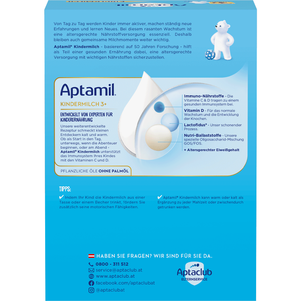 Bild: Aptamil Pronutra 3+, Kindermilch