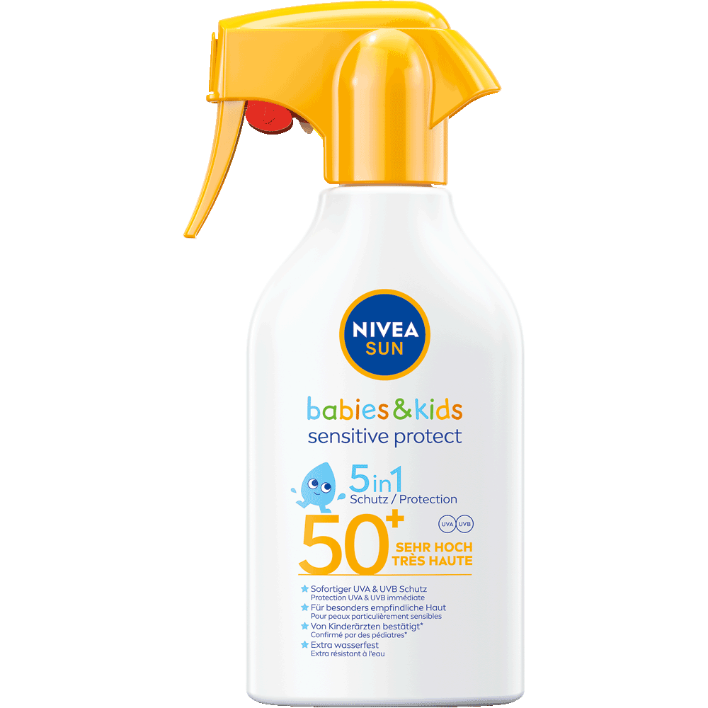 Bild: NIVEA Sun Babies & Kids Sensitive Protect Sonnencreme LSF 50+
