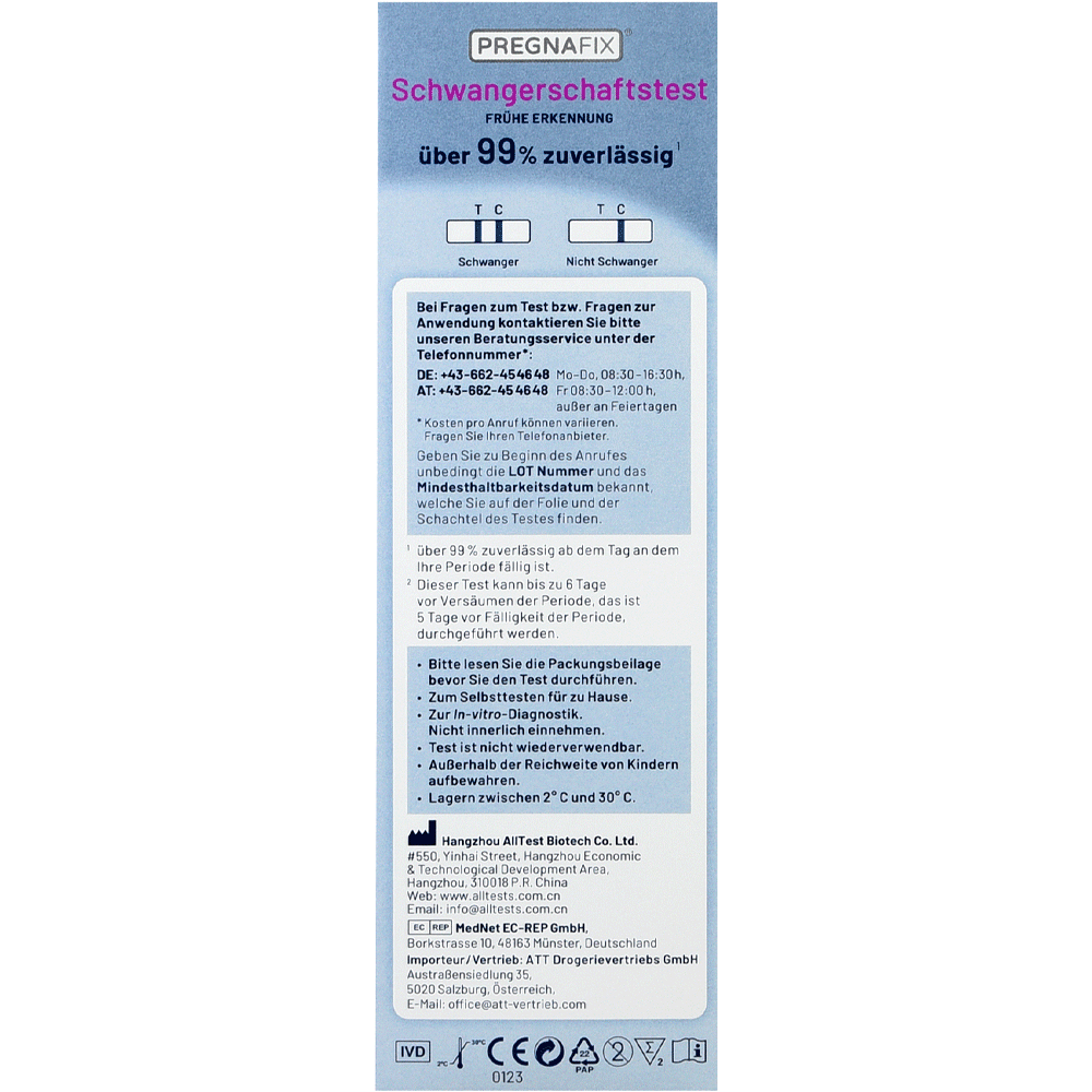 Bild: Pregnafix Schwangerschaftstest Frühe Erkennung