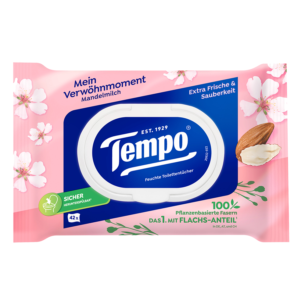Bild: Tempo Feuchtes Toilettenpapier Mandelmilch 