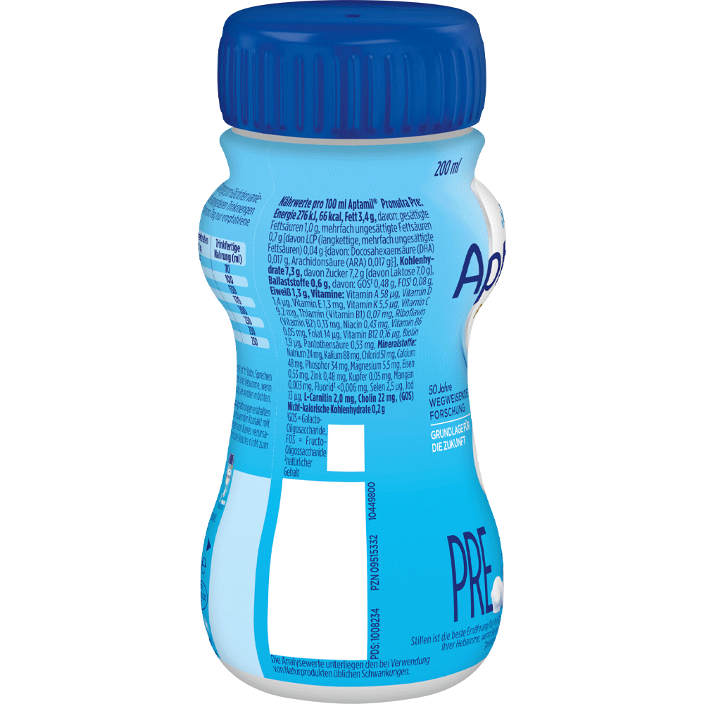 Bild: Aptamil Pre Pronutra, trinkfertig, Anfangsmilch, 4er-Pack