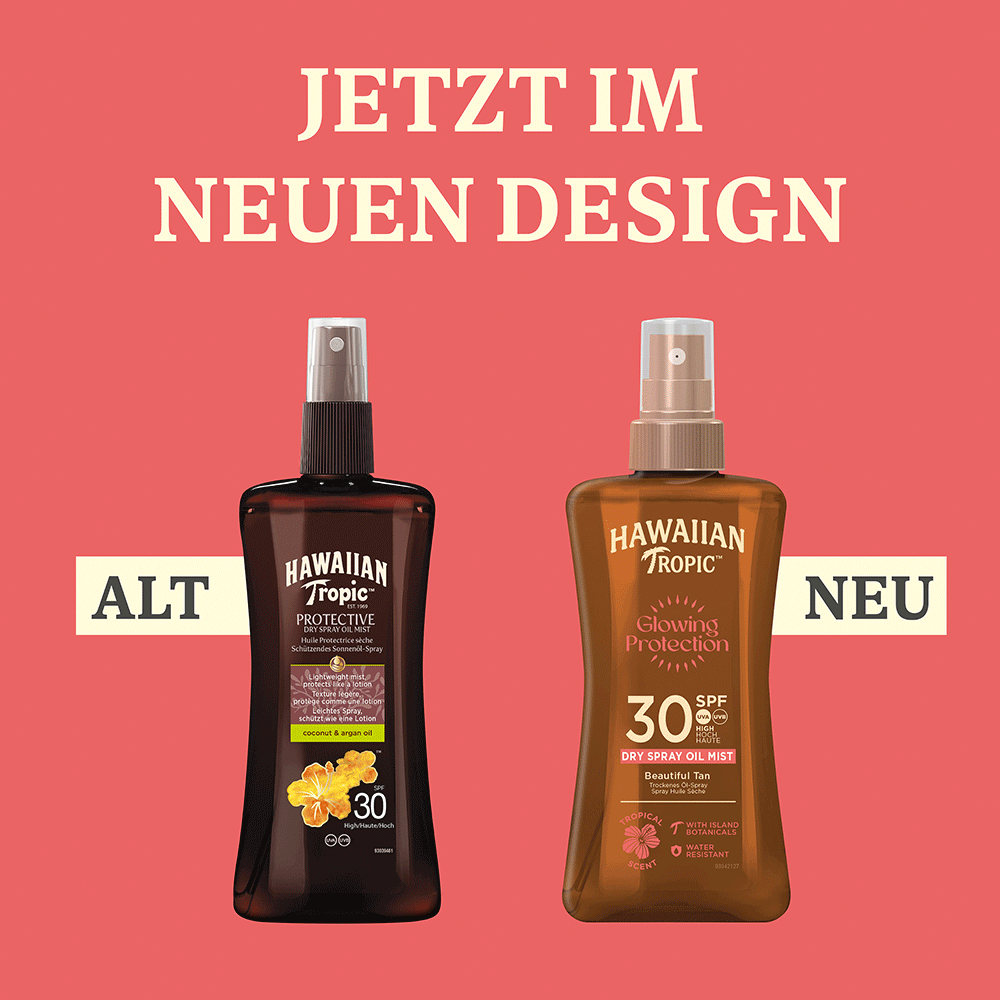 Bild: Hawaiian Tropic Glowing Protection Dry Spray Oil Mist LSF 30
