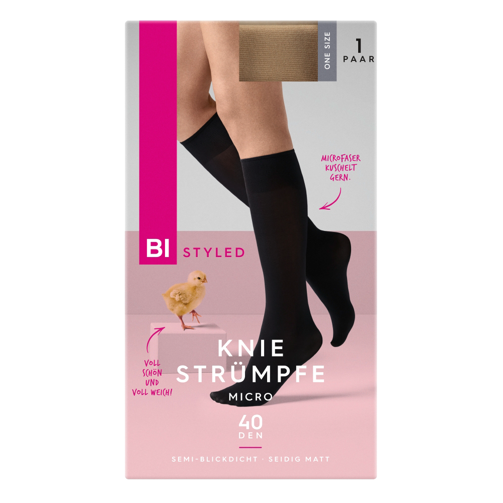 Bild: BI STYLED Kniestrümpfe Micro 40 DEN Champagner
