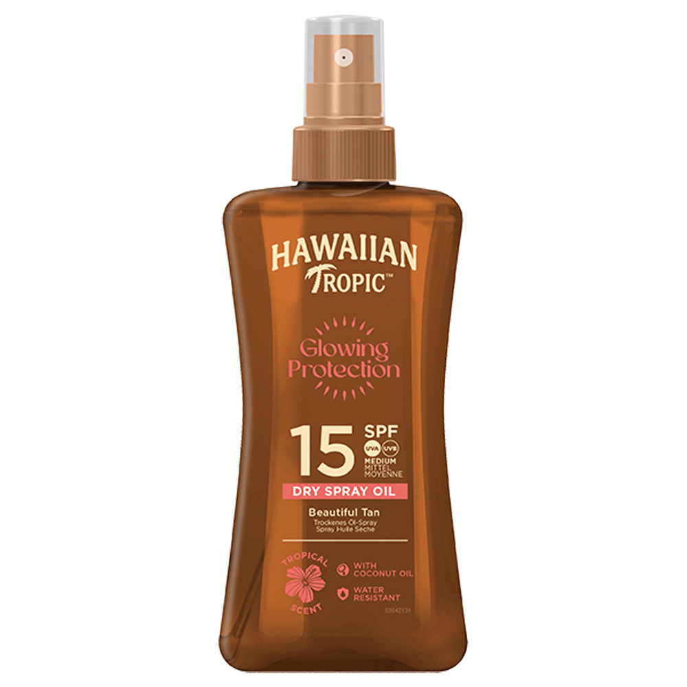 Bild: Hawaiian Tropic Glowing Protection Dry Spray Oil LSF 15