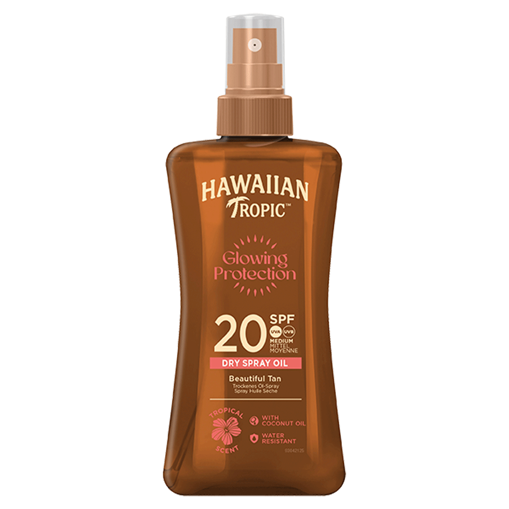 Bild: Hawaiian Tropic Glowing Protection Dry Spray Oil LSF 20