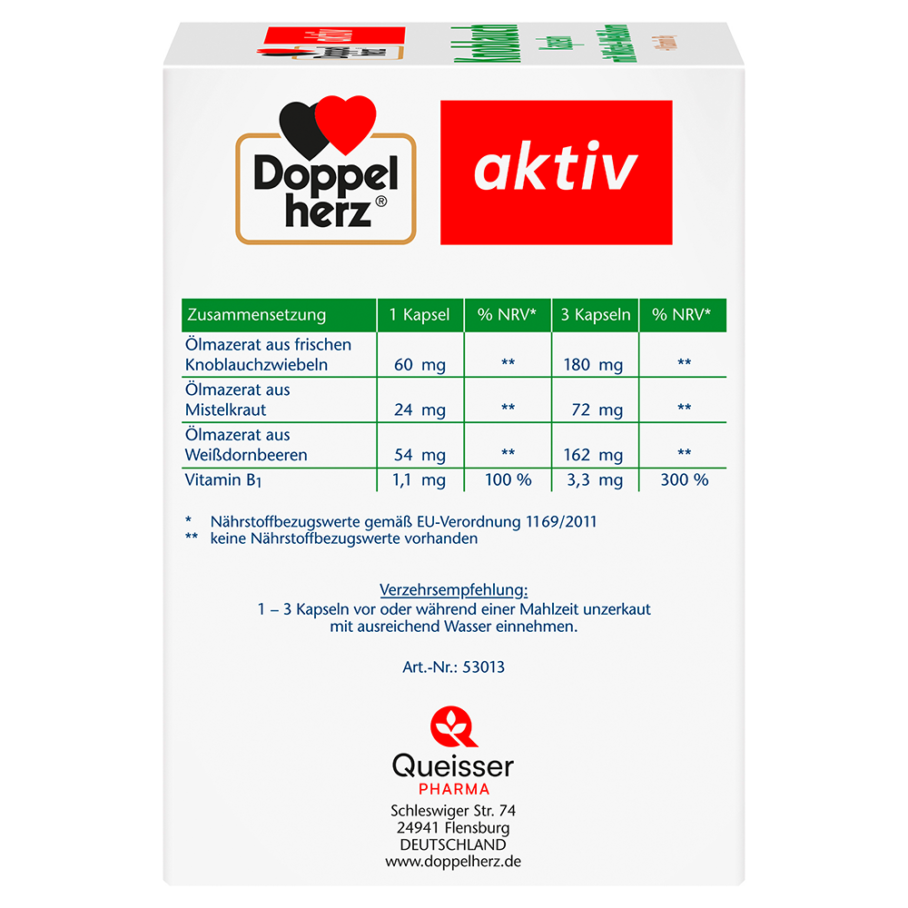 Bild: DOPPELHERZ Knoblauch Kapseln mit Mistel + Weißdorn + Vitamin B1 